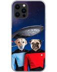 Funda personalizada para teléfono con 2 mascotas 'Doggo-Trek'