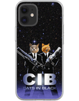 Funda personalizada para teléfono con 2 mascotas 'Gatos en negro'