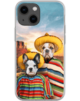 '2 Amigos' Funda personalizada para teléfono con 2 mascotas