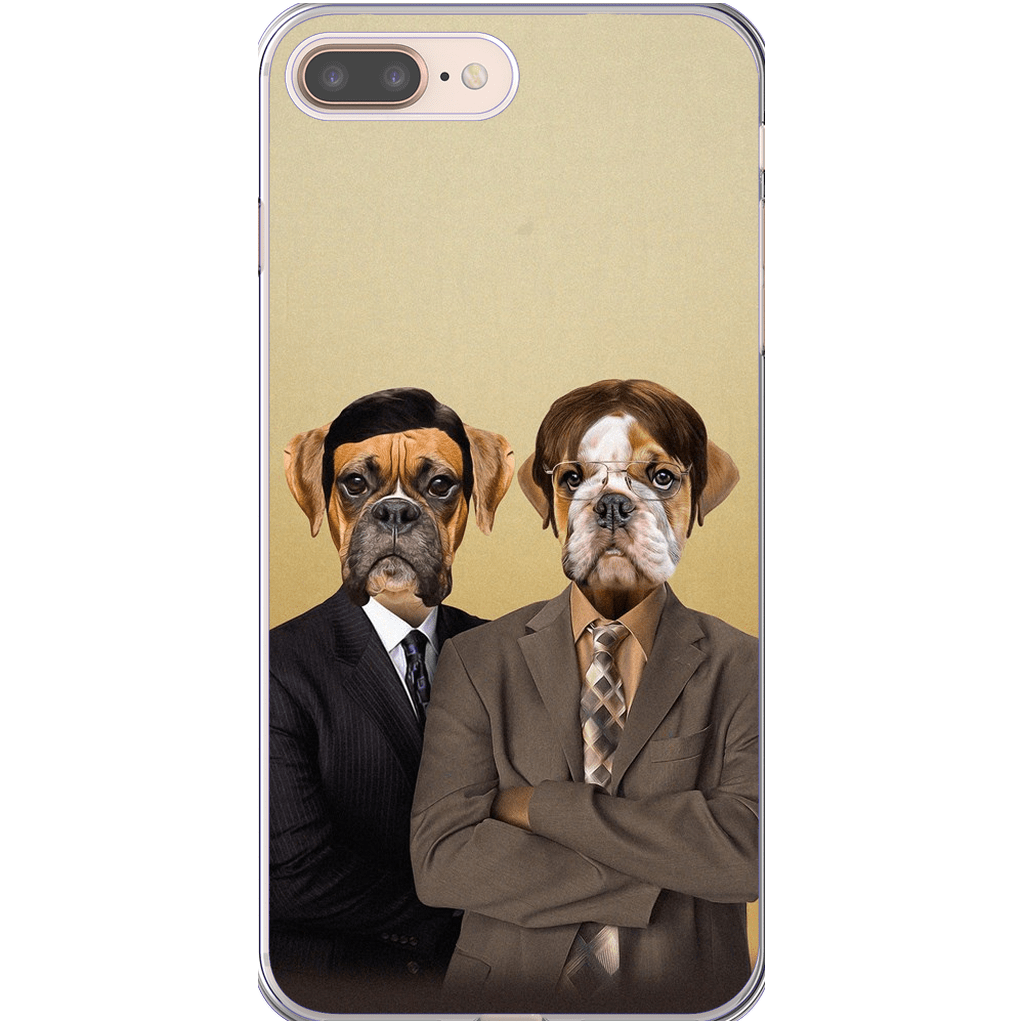 &#39;The Woofice&#39; Funda personalizada para teléfono con 2 mascotas