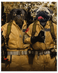 Póster personalizado para 2 mascotas 'Dog Busters'