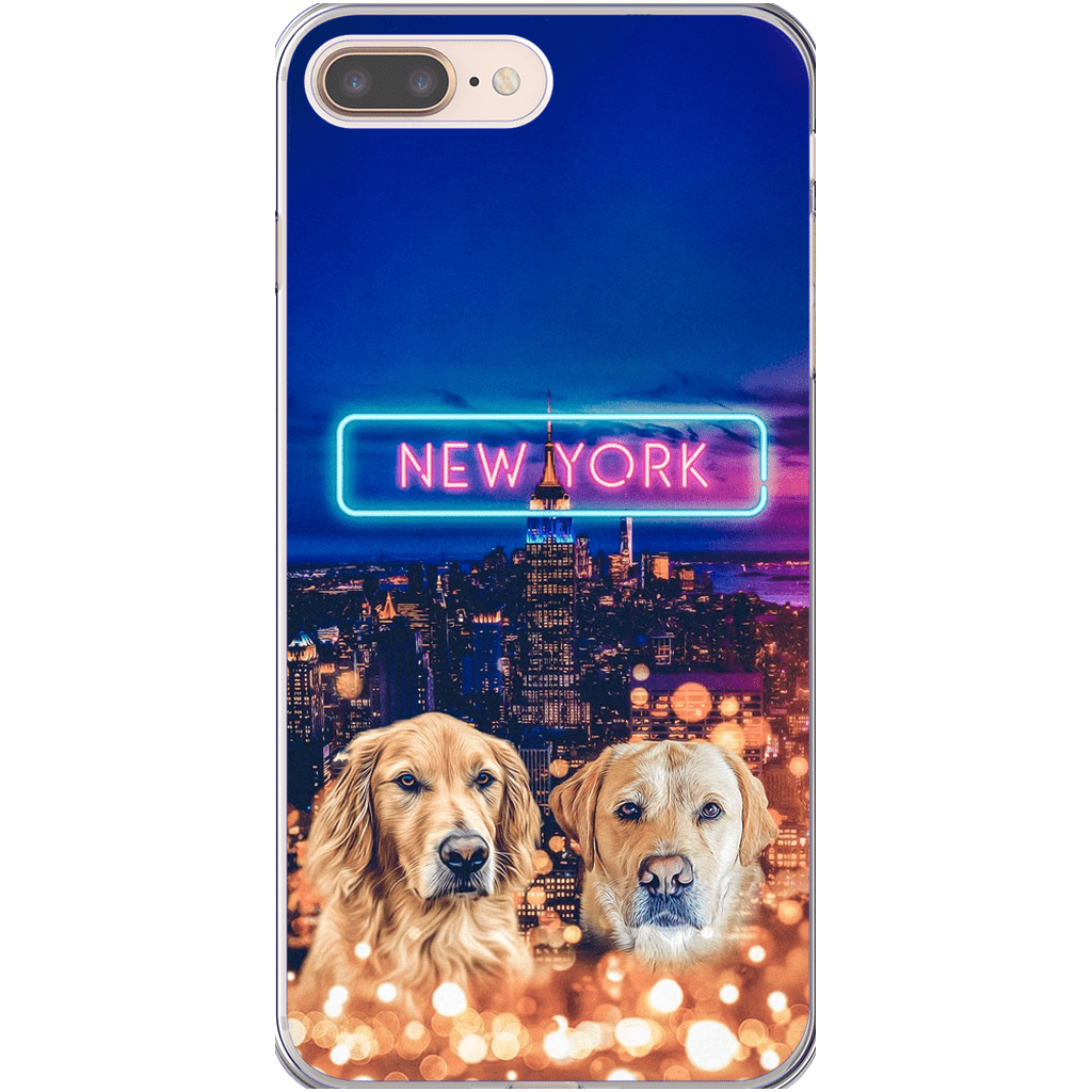 Funda personalizada para teléfono con 2 mascotas &#39;Doggos of New York&#39;