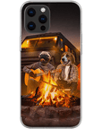 Funda personalizada para teléfono con 2 mascotas 'The Campers'