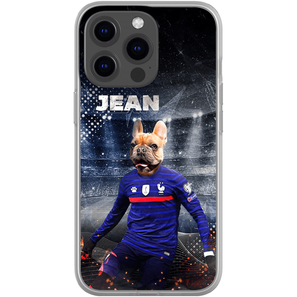 Funda para teléfono personalizada &#39;France Doggos Soccer&#39;