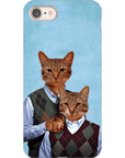 Funda personalizada para teléfono con 2 gatos 'Step Kitties'