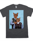 Camiseta personalizada para 2 mascotas 'Step-Kitties' 