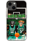 Funda personalizada para teléfono con 2 mascotas 'Boston Walkies'