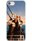 Funda personalizada para teléfono con 2 mascotas 'Titanic Doggos'