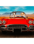 Póster personalizado para 2 mascotas 'The Classic Paw-Vette'