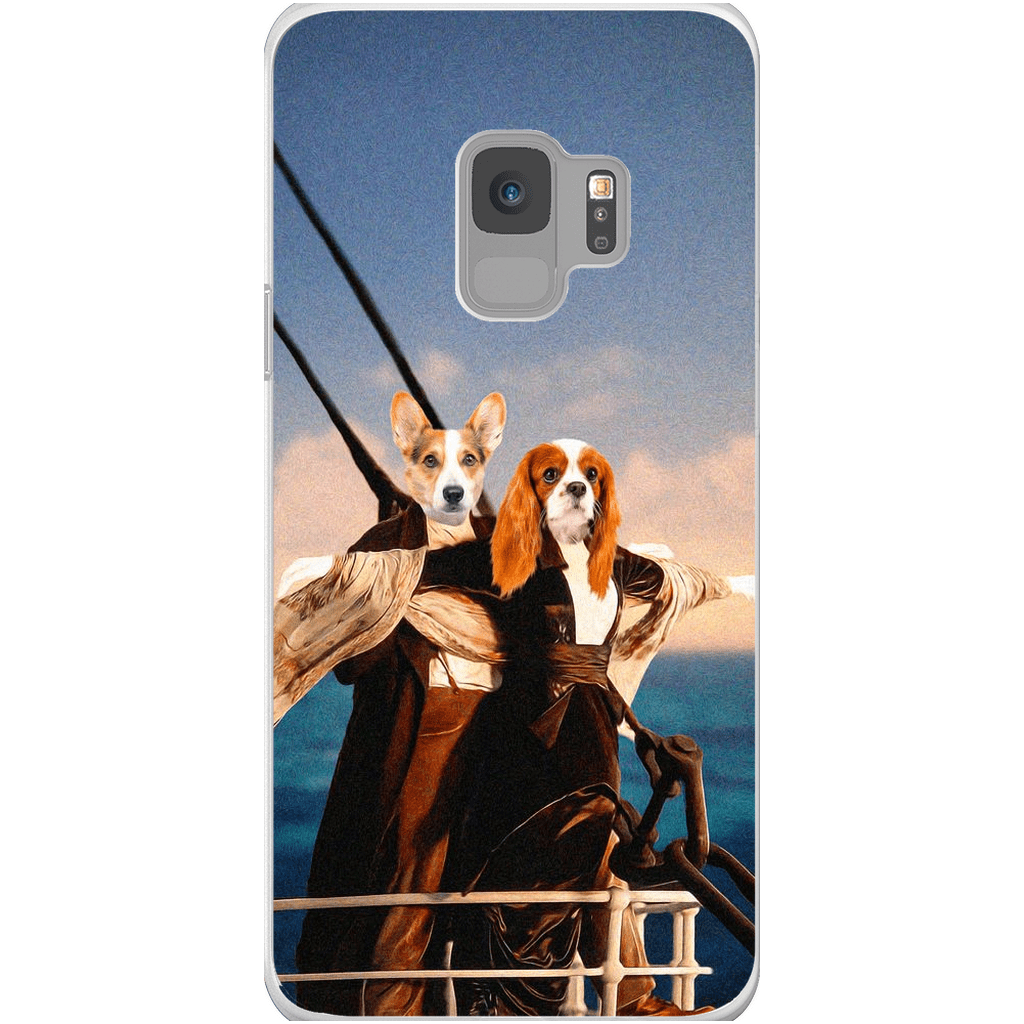 Funda personalizada para teléfono con 2 mascotas &#39;Titanic Doggos&#39;