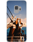 Funda personalizada para teléfono con 2 mascotas 'Titanic Doggos'