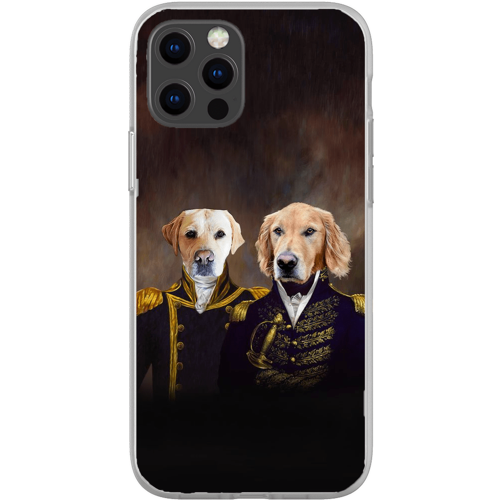 Funda personalizada para teléfono con 2 mascotas &#39;El Almirante y el Capitán&#39;