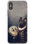 Funda personalizada para teléfono con 2 mascotas 'Duque y Duquesa'