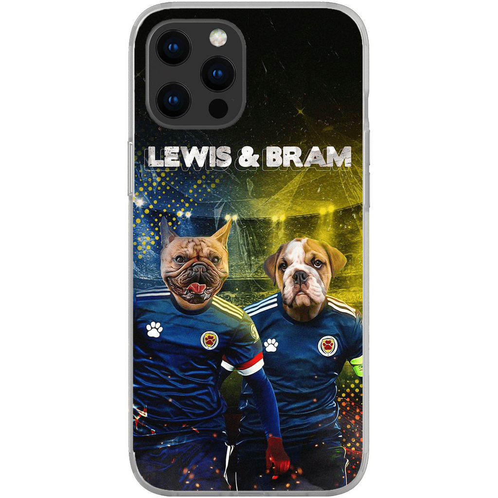 Funda personalizada para teléfono con 2 mascotas &#39;Scotland Doggos&#39;