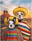 Rompecabezas personalizado de 2 mascotas '2 Amigos'