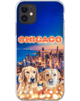 Funda personalizada para teléfono con 2 mascotas 'Doggos Of Chicago'