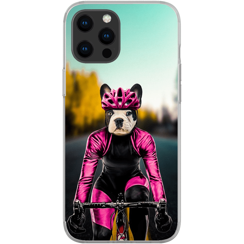 Funda para móvil personalizada &#39;La ciclista femenina&#39;