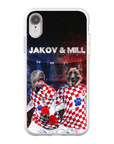 'Croatia Doggos' Funda personalizada para teléfono con 2 mascotas