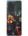 Funda personalizada para teléfono con 2 mascotas 'Superdog &amp; Batdog'