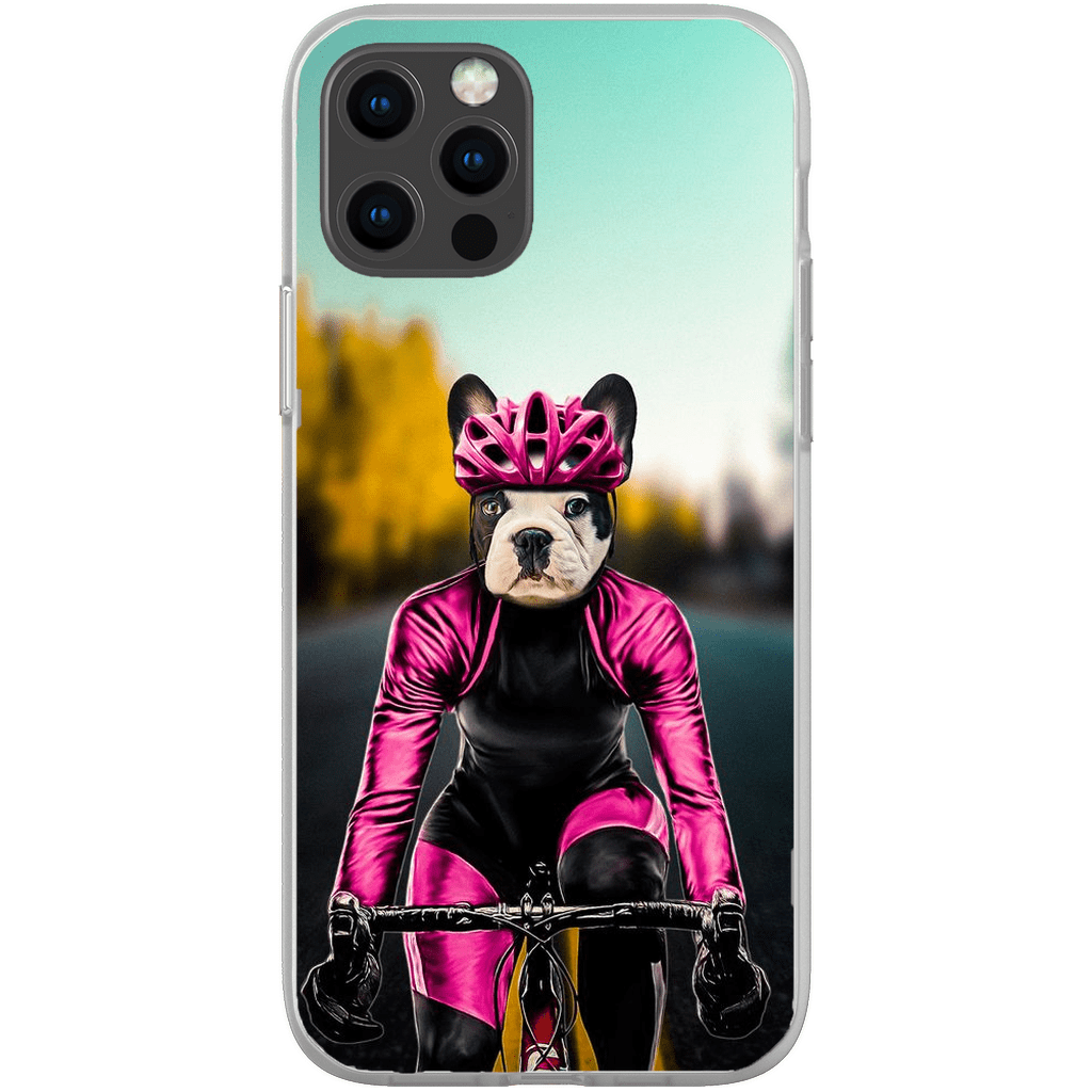 Funda para móvil personalizada &#39;La ciclista femenina&#39;