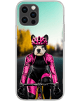 Funda para móvil personalizada 'La ciclista femenina'