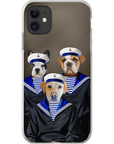 Funda personalizada para teléfono con 3 mascotas 'Los Marineros'