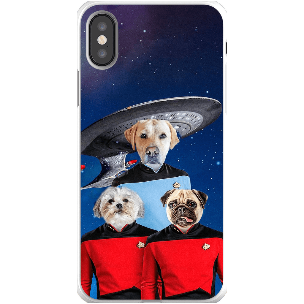 &#39;Doggo-Trek&#39; Funda personalizada para teléfono con 3 mascotas