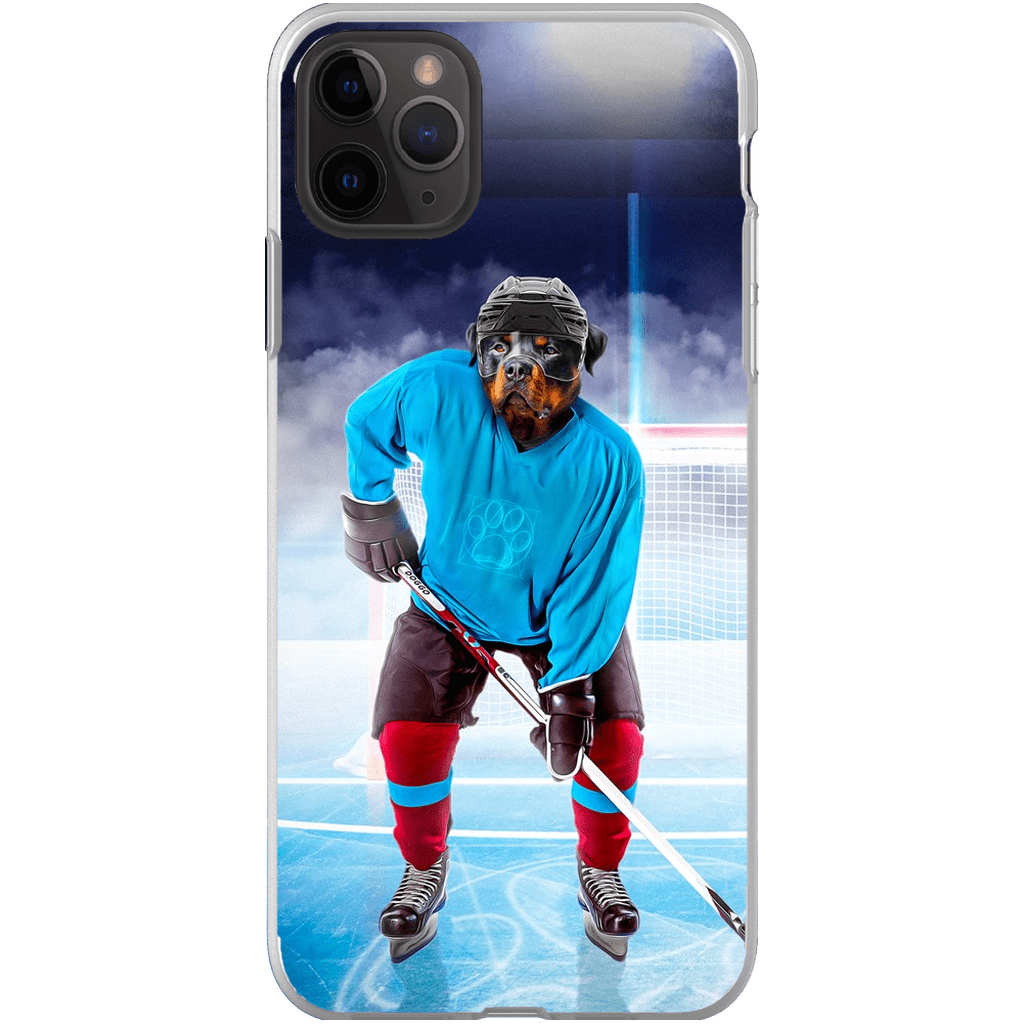 Funda para móvil personalizada &#39;El jugador de hockey&#39;