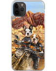 Funda personalizada para teléfono con 2 mascotas 'Dogati Riders'