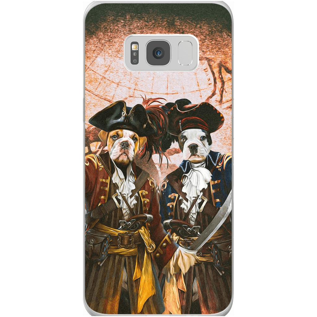 Funda personalizada para teléfono con 2 mascotas &#39;Los Piratas&#39;