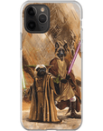 Funda personalizada para teléfono con 2 mascotas 'Yodogg &amp; Jedi-Doggo'