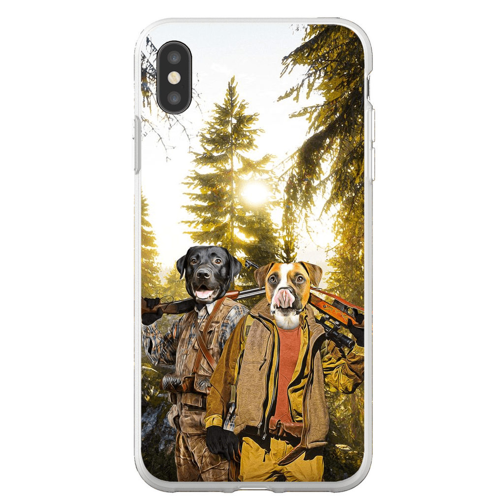 Funda personalizada para teléfono con 2 mascotas &#39;The Hunters&#39;