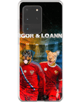 Funda personalizada para teléfono con 2 mascotas 'Russia Doggos'