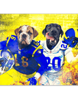 Póster Personalizado para 2 mascotas 'Los Angeles Doggos'