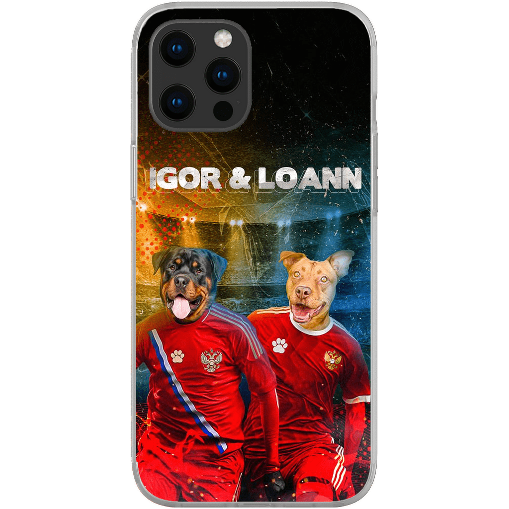 Funda personalizada para teléfono con 2 mascotas &#39;Russia Doggos&#39;