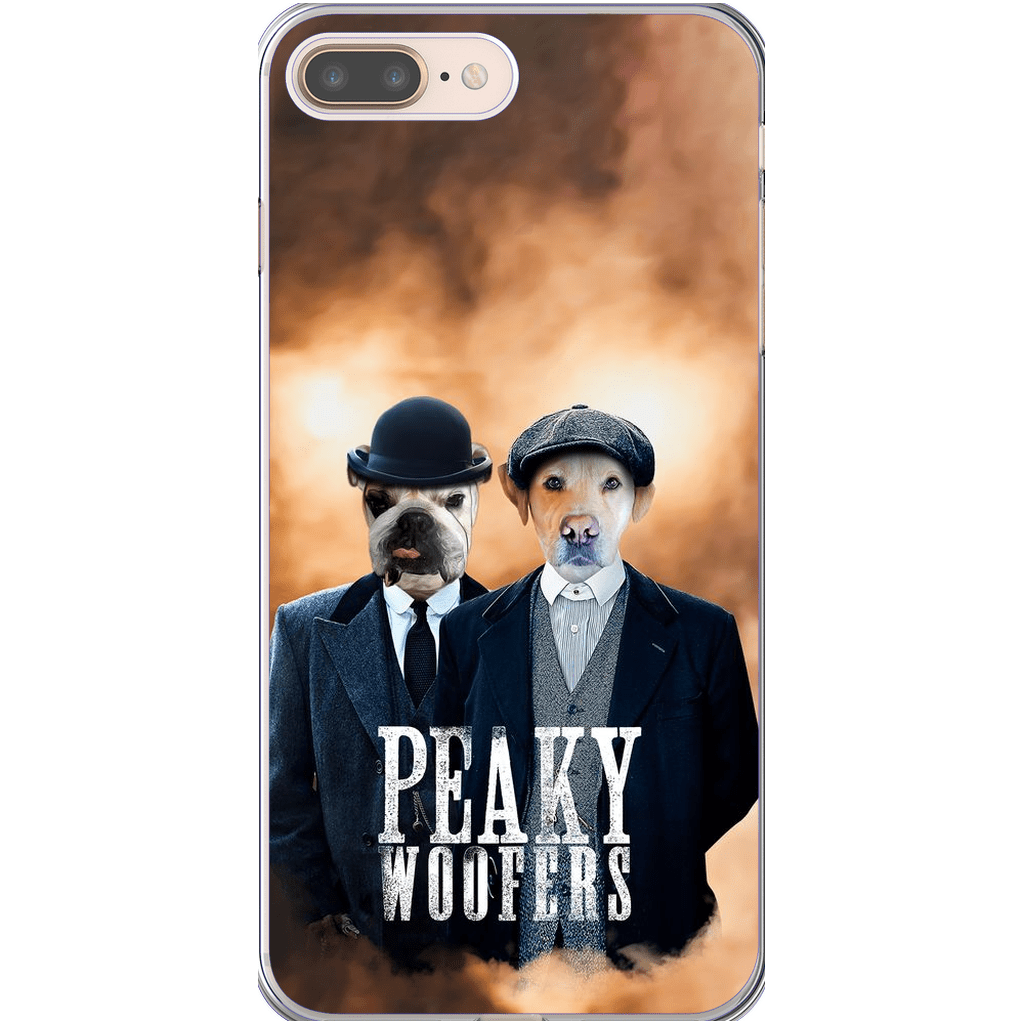 Funda personalizada para teléfono con 2 mascotas &#39;Peaky Woofers&#39;