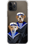 Funda personalizada para teléfono con 2 mascotas 'The Sailors'