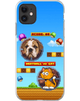 Funda de teléfono para mascotas personalizada con videojuego retro