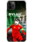 Funda para teléfono personalizada 'Wales Doggos Soccer'