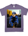 Camiseta personalizada para mascotas 'El ciclista masculino'