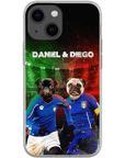 'Italy Doggos' Funda personalizada para teléfono con 2 mascotas