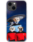 'Doggo-Trek' Funda personalizada para teléfono con 3 mascotas