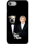 Funda personalizada para teléfono humano o mascota 'The Dogfather &amp; Dogmother'