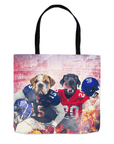 Bolsa de asas personalizada para 2 mascotas 'New York Doggos'