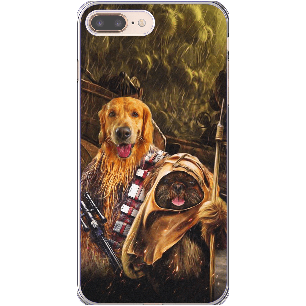 Funda personalizada para teléfono con 2 mascotas &#39;Chewdogga &amp;amp; Dogg-E-Wok&#39;