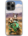 Funda personalizada para teléfono con 2 mascotas 'Kawadawgi Riders'