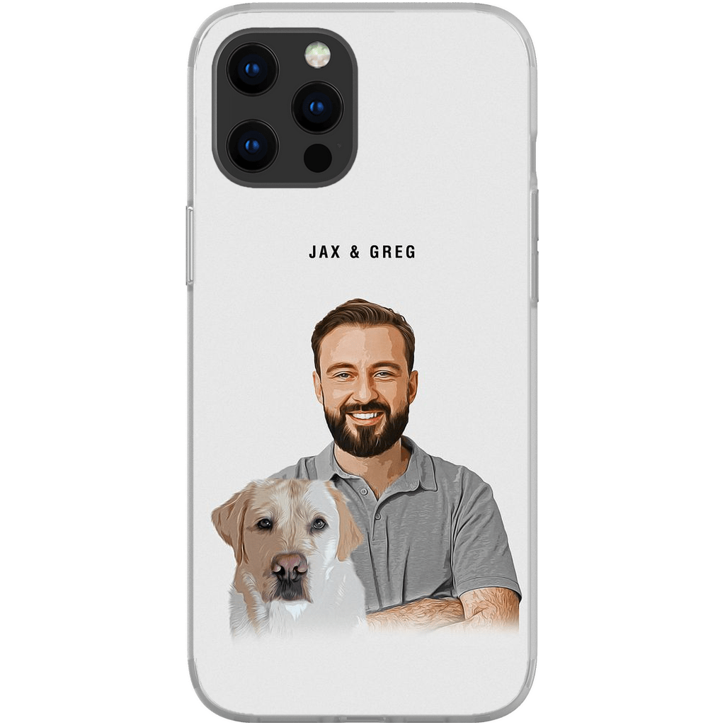 Funda moderna personalizada para teléfono para mascotas y humanos