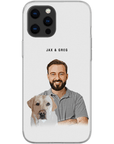 Funda moderna personalizada para teléfono para mascotas y humanos