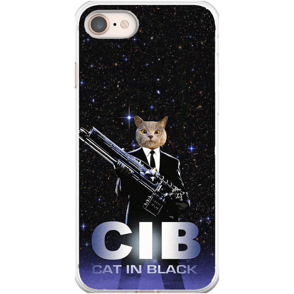 Funda para móvil personalizada &#39;Gato de negro&#39;