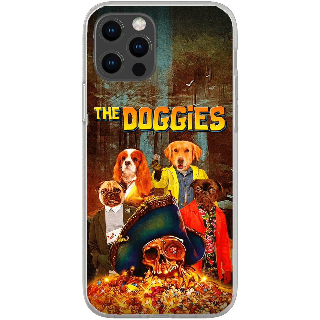 &#39;The Doggies&#39; Funda personalizada para teléfono con 4 mascotas